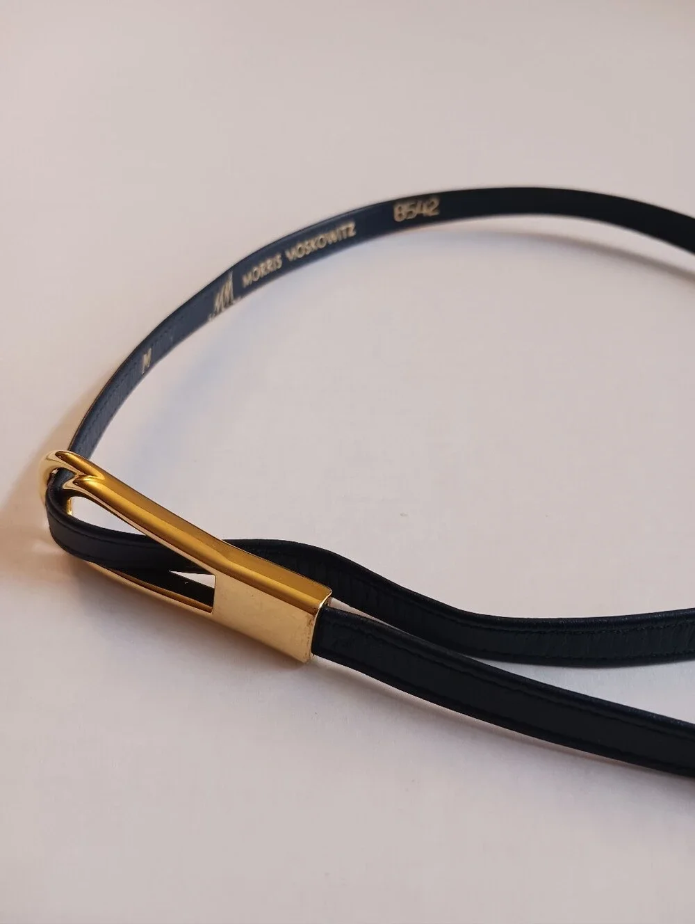 Morris Moskowitz Vintage Leather Belt , Or Belt Part Striking Buckle #8542 M